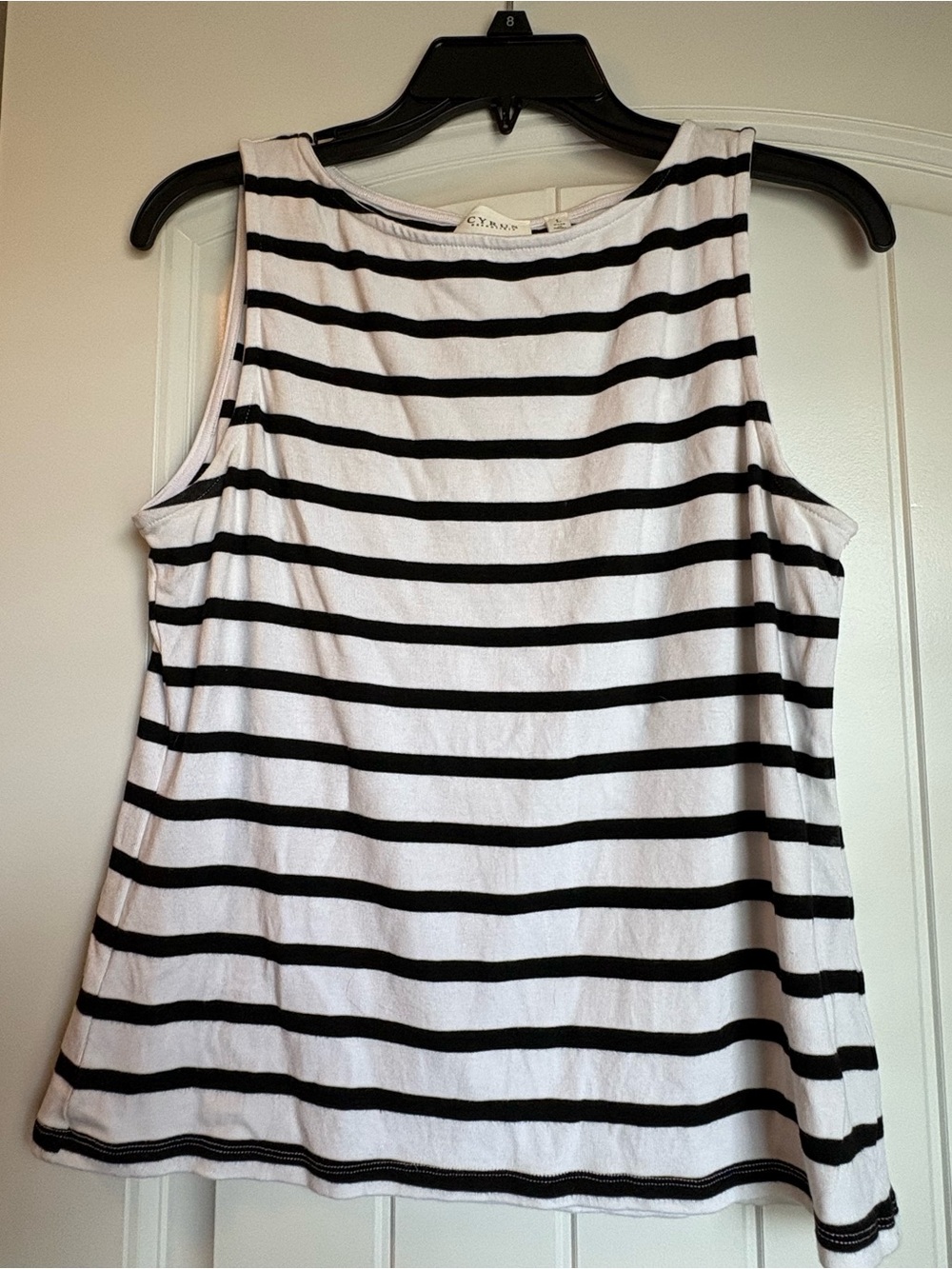 Cyrus Black & White Striped Tank Top